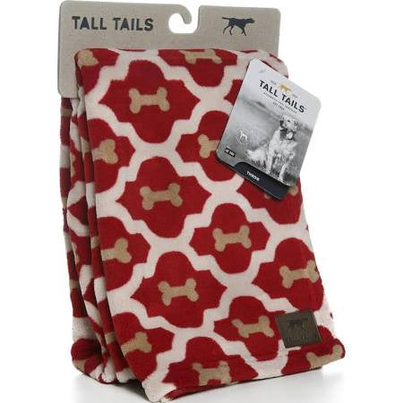 Tall Tails Dog Blanket Red Bone 30x40 {L - x}