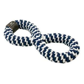 Tall Tails Dog Braided Infinity Tug Navy 11 Inches