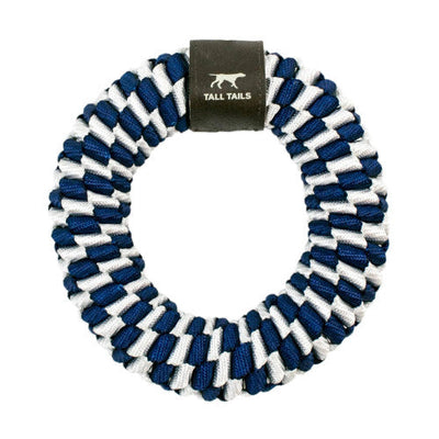 Tall Tails Dog Braided Ring Navy 6 Inches
