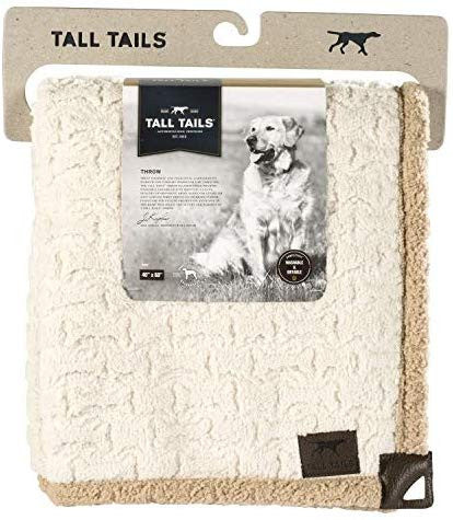 Tall Tails Dog Micro Sherpa Bone Cream Throw 40x60 {L-x} 022266138204