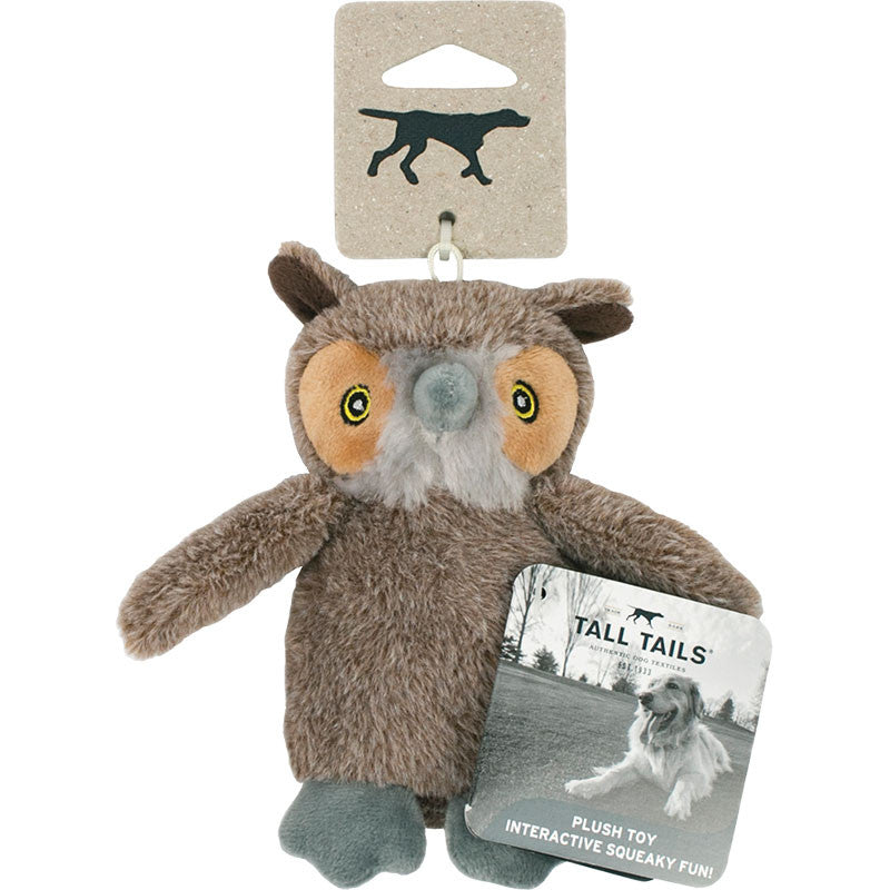:tall Tails Dog Pluch Squeaker Owl 5 Inch 022266173915