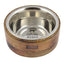 Tall Tails Dog Stainless Steel Wood Bowl 6 Cups {L - x}