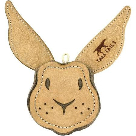 Tall Tails Dog Toy Natural Leather Rabbit 4 Inches {L-x} 022266166689