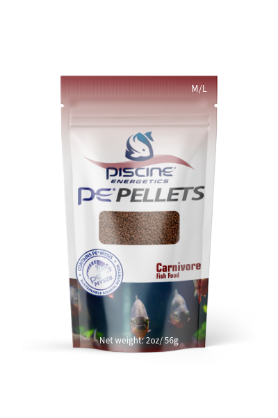 Piscine Energetics PE Pellets Carnivore Fish Food Medium/Large 2 oz 824123307408