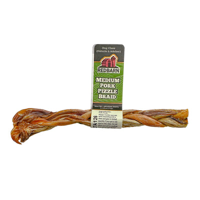 Redbarn Pet Products Pork Pizzle Braid Dog Chew 40ea/Medium, 40 ct 785184504475