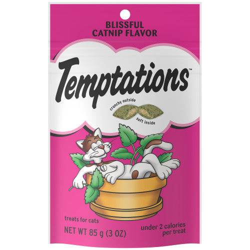 Temptations Classics Crunchy & Soft Adult Cat Treats Blissful Catnip 3oz