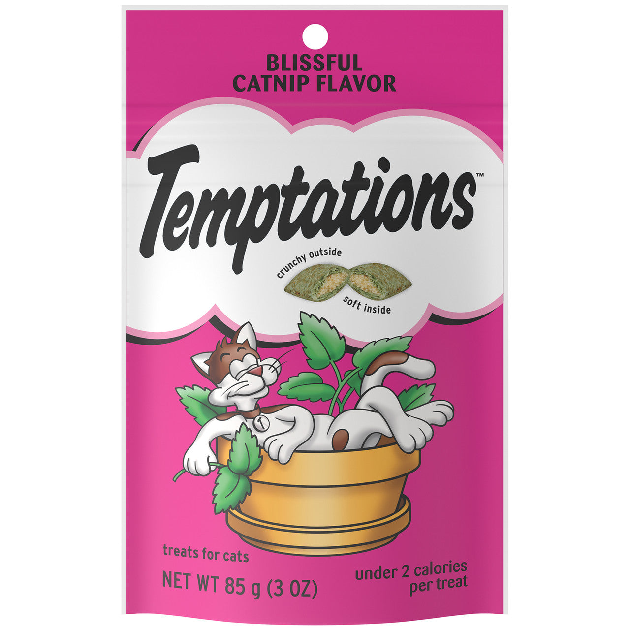 Temptations Classics Crunchy & Soft Adult Cat Treats Blissful Catnip 3oz
