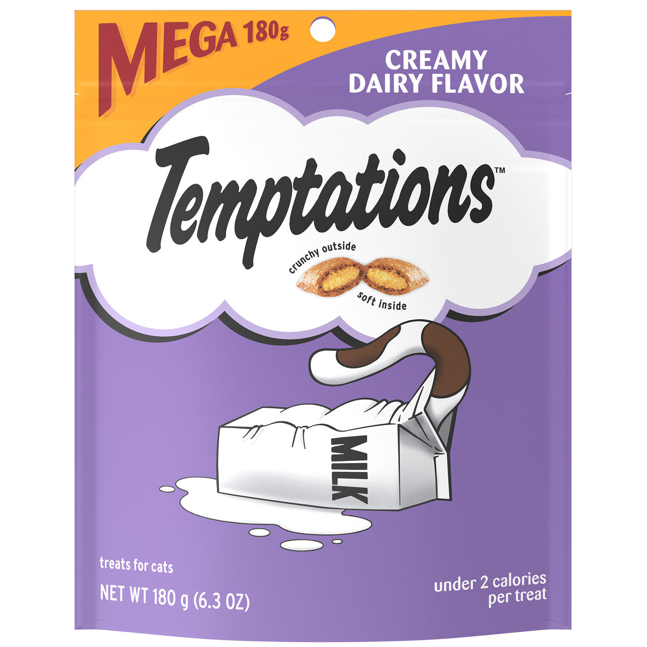 Temptations Classics Crunchy & Soft Adult Cat Treats Creamy Dairy 6.3oz