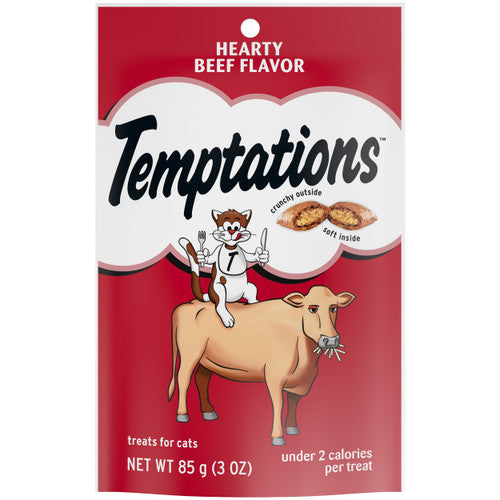 Temptations Classics Crunchy & Soft Adult Cat Treats Hearty Beef 3oz