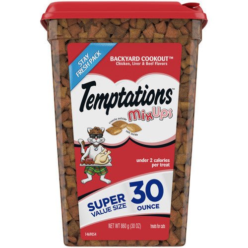 Temptations MixUps Crunchy & Soft Adult Cat Treats Backyard Coookout 30oz