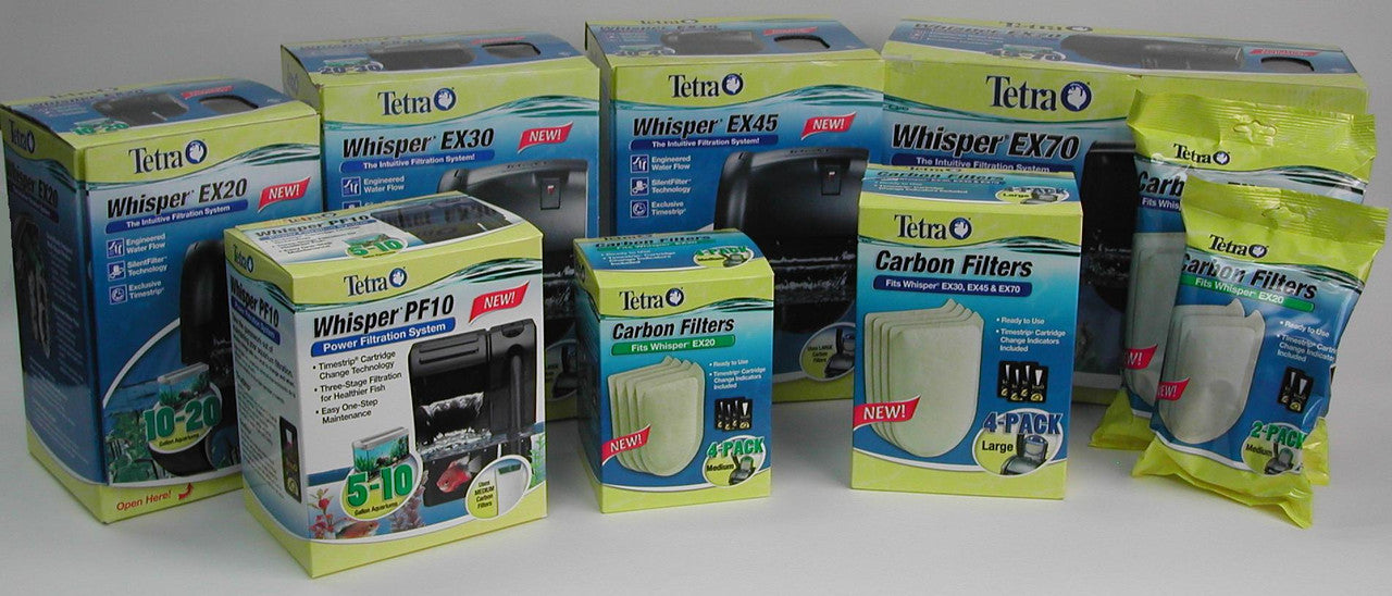 Tetra Carbon Filter Replacement Cartridges for Whisper EX Series Filters 4pk LG