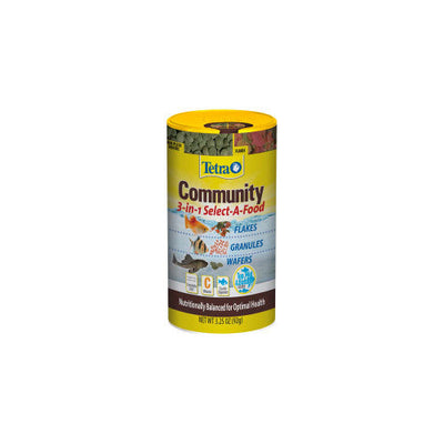 Tetra Community 3 - in - 1 Select - A - Food Fish Food 3.25 oz - Aquarium