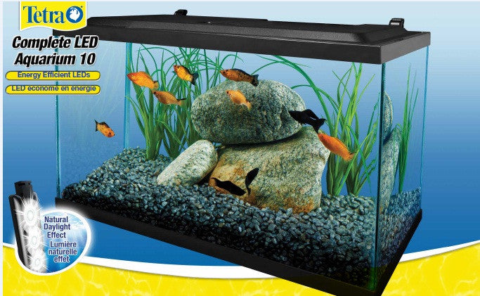 Tetra Deluxe LED Aquarium Kit Clear, Black 10 gal 20x10x12 in