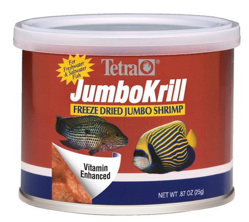 Tetra JumboKrill Freeze - Dried Jumbo Shrimp Fish Food 14 oz - Aquarium