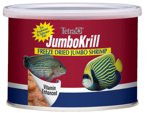 Tetra JumboKrill Freeze - Dried Jumbo Shrimp Fish Food 3.5 oz - Aquarium