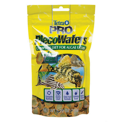 Tetra PRO PlecoWafers Vegetable Diet Fish Food 5.29 oz - Aquarium