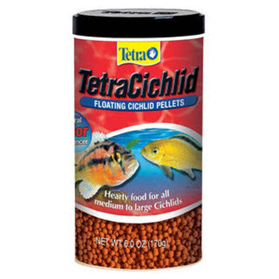 Tetra TetraCichild Floating Pellets Fish Food 6 oz - Aquarium