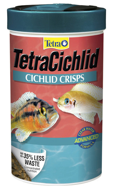 Tetra TetraCichlid Cichlid Crisps Fish Food 8.82 oz - Aquarium