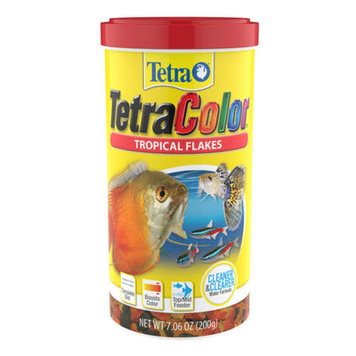 Tetra TetraColor Tropical Flakes Fish Food 7.06 oz - Aquarium