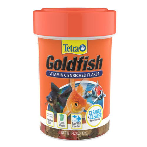 Tetra TetraFin Goldfish Flakes Fish Food 0.42 oz - Aquarium