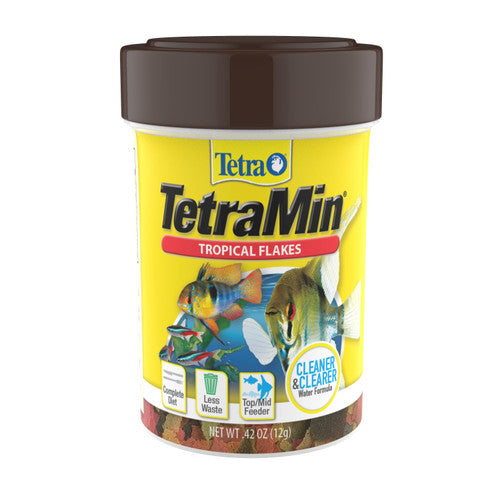 Tetra TetraMin Clean & Clearer Tropical Flakes Fish Food 0.42 oz - Aquarium