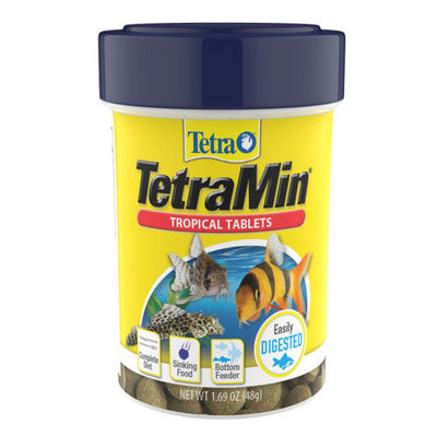 Tetra TetraMin Tablets Fish Food 1.69 oz 160 Count - Aquarium