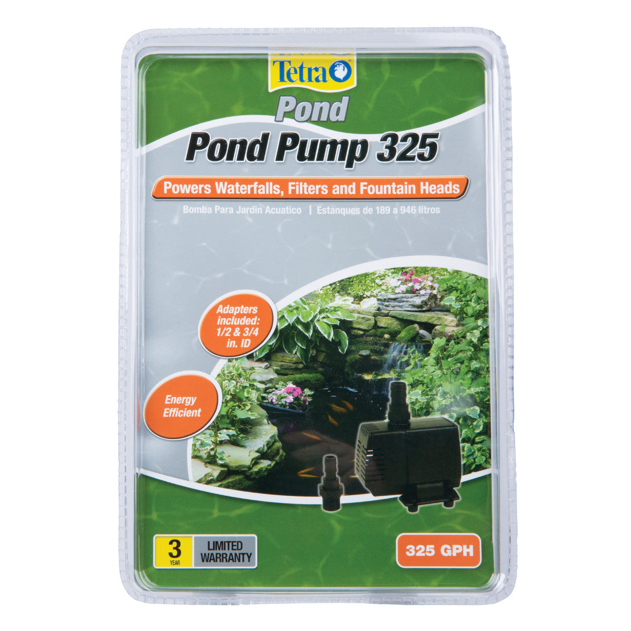 Tetra Water Garden Pump 325 for Waterfalls, Filters, and Fountain Heads Black 325 GPH
