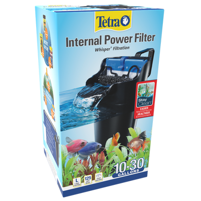 Tetra Whisper 20i Internal Power Filter with Bio - Scrubber Black - Aquarium