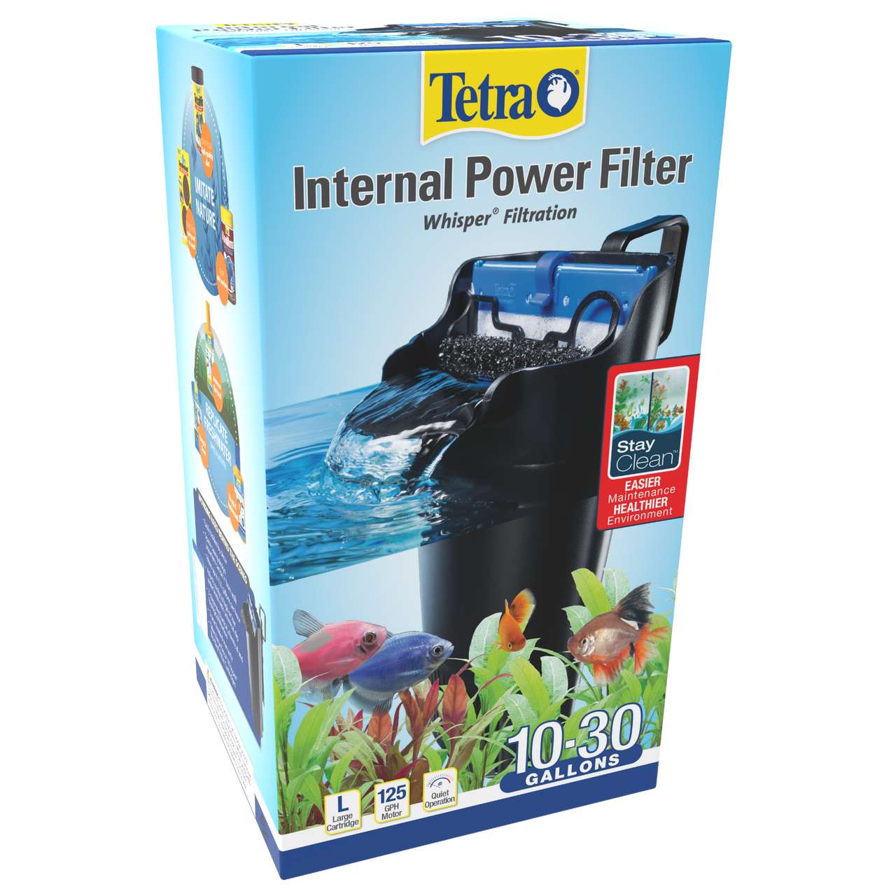 Tetra Whisper 20i Internal Power Filter with Bio-Scrubber Black