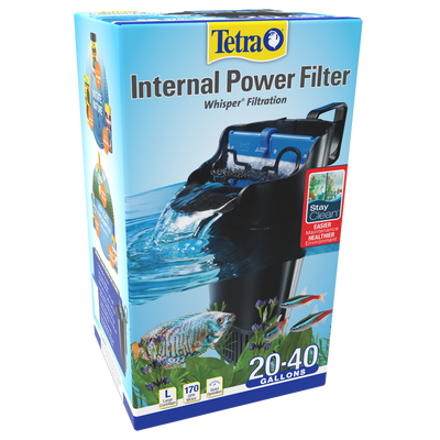 Tetra Whisper 40i Internal Power Filter with Bio-Scrubber Black