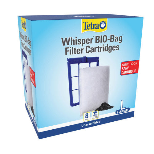 Tetra Whisper Bio - Bag Cartridge unassembled for TetraTec Repto and PF Filters 8pk LG - Aquarium