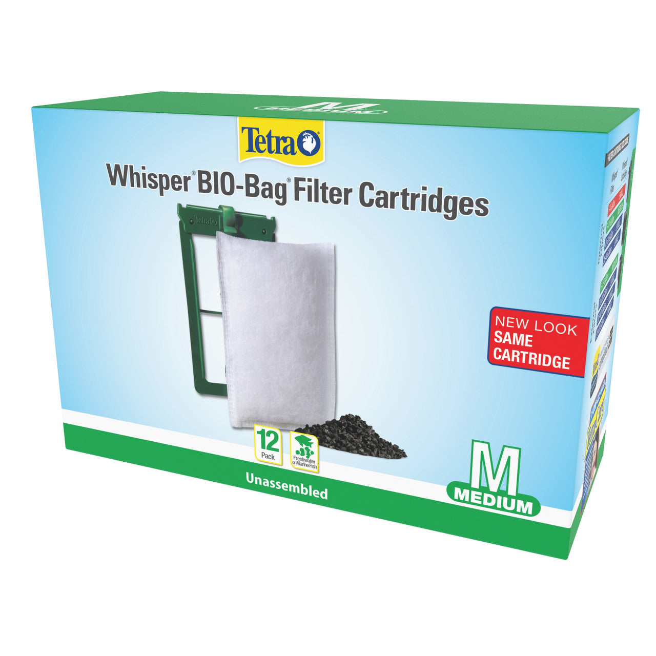 Tetra Whisper Bio-Bag Cartridge unassembled for TetraTec, Repto, and PF Filters 12pk MD