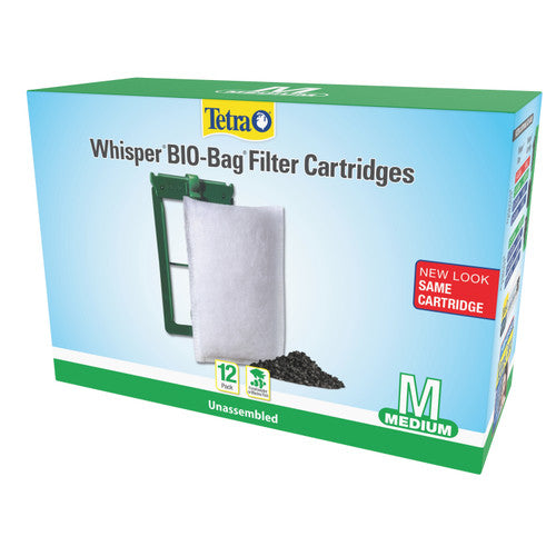 Tetra Whisper Bio - Bag Cartridge unassembled for TetraTec Repto and PF Filters 12pk MD - Aquarium