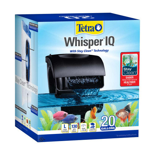 Tetra Whisper IQ 20 Power Filter Black 130 GPH - Aquarium