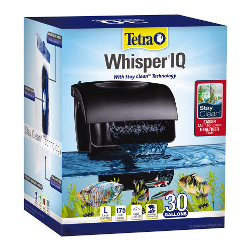 Tetra Whisper IQ 30 Power Filter Black 175 GPH - Aquarium