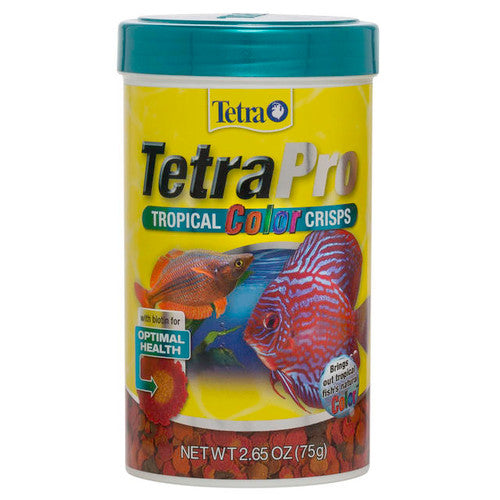 TetraPro Tropical Color Crisps Fish Food 2.65 oz - Aquarium