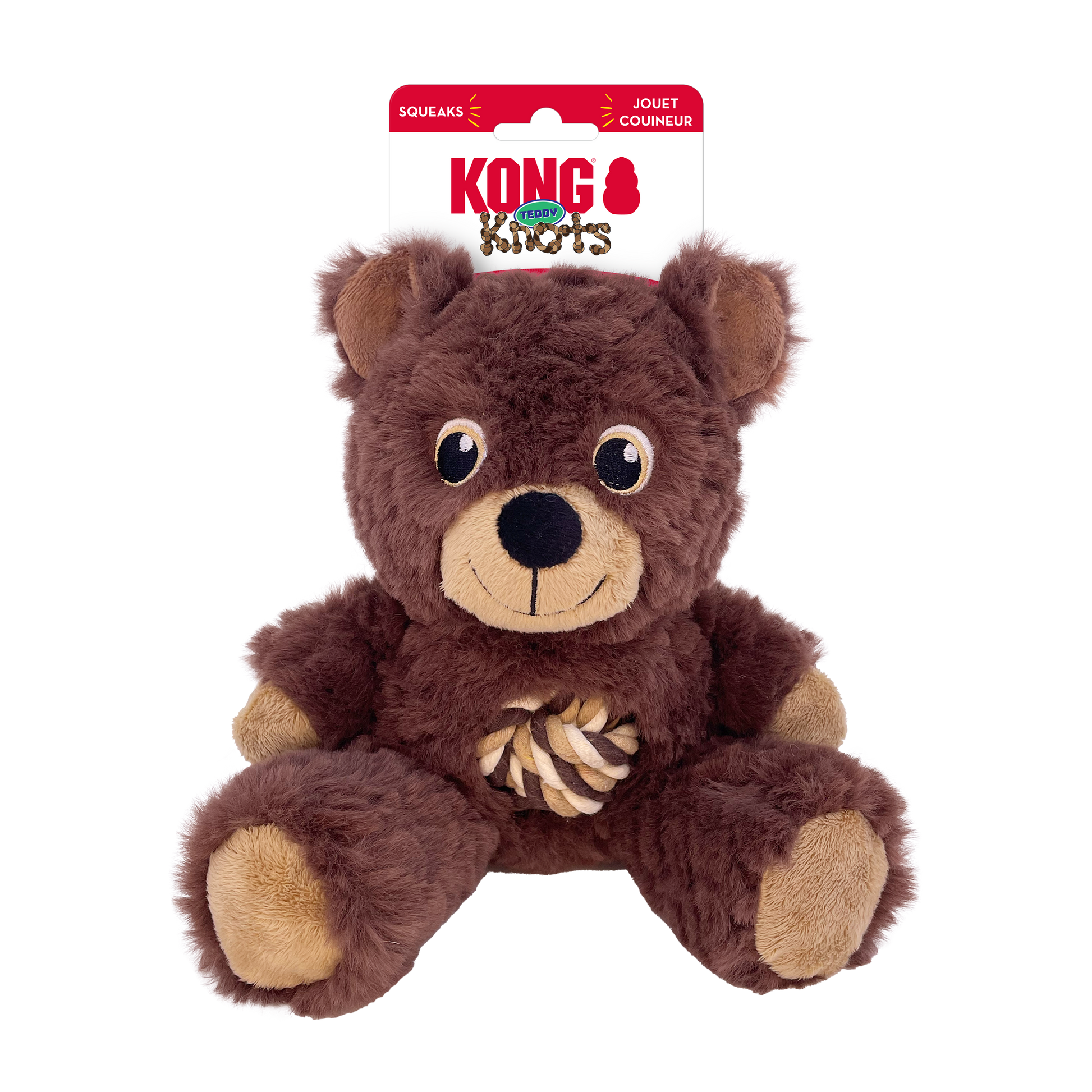KONG Knots Teddy Dog Toy Assorted Color Medium 035585499567