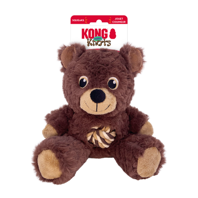 KONG Knots Teddy Dog Toy Assorted Color Medium 035585499567