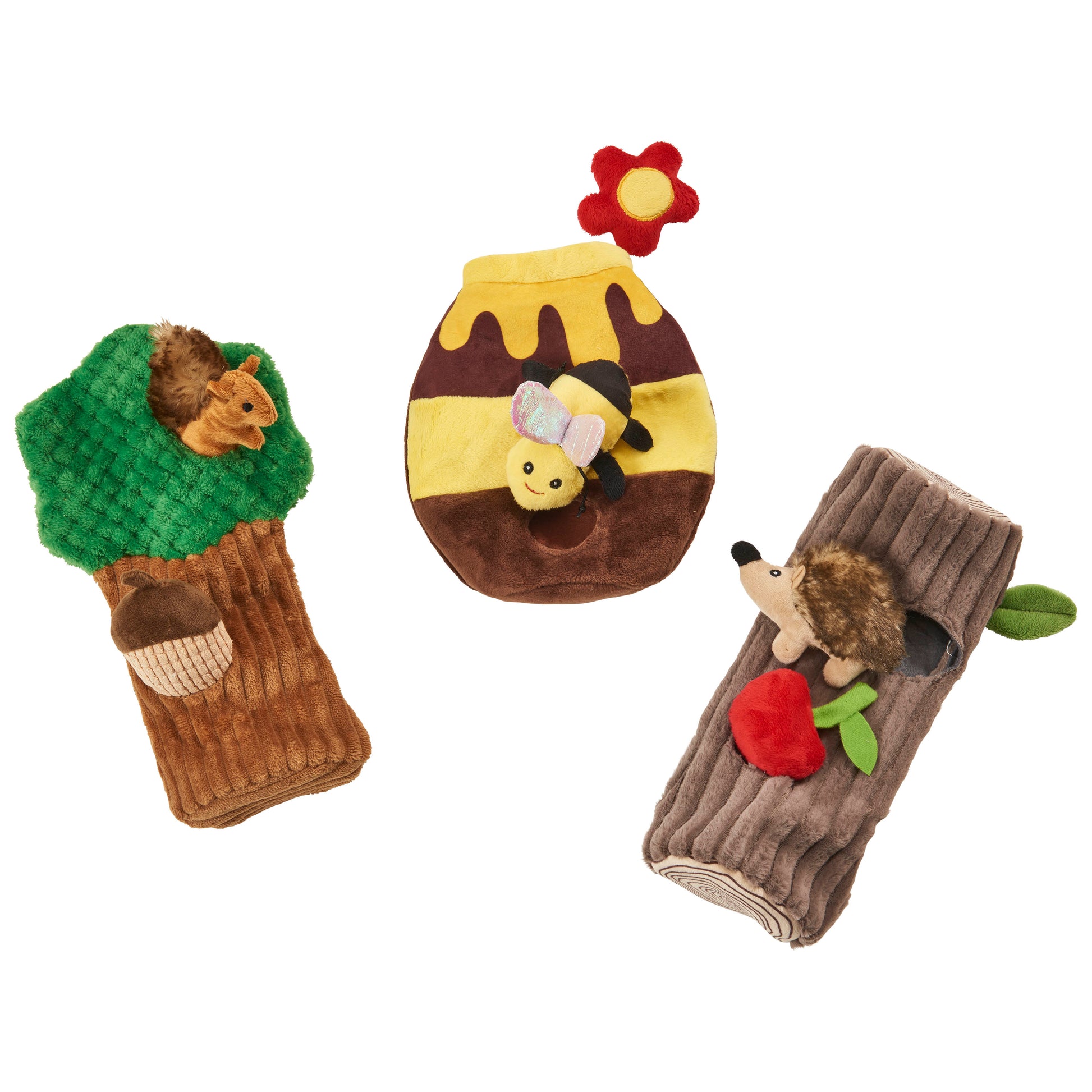 Spot Crinkler Fabric Puzzle Dog Toy Assorted Color 11 in 077234548189