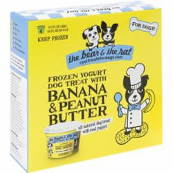 The Bear & Rat Dog Frozen Banana Peanut Butter Yogurt 3.5oz 4 Pack SD - 5 {L - x}