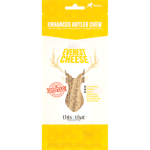 This & That Dog Enhanced Antler Chew Everest Cheese Large