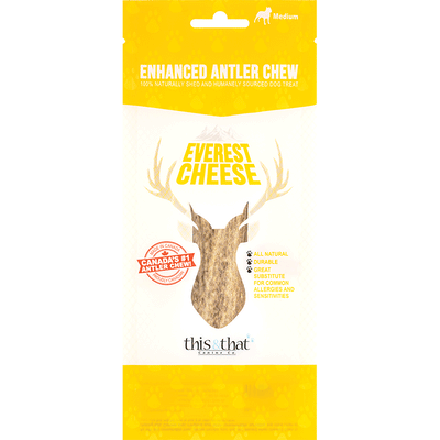 This & That Dog Enhanced Antler Chew Everest Cheese Large 602573117309