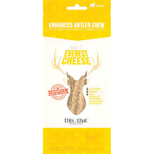 This & That Dog Enhanced Antler Chew Everest Cheese Small