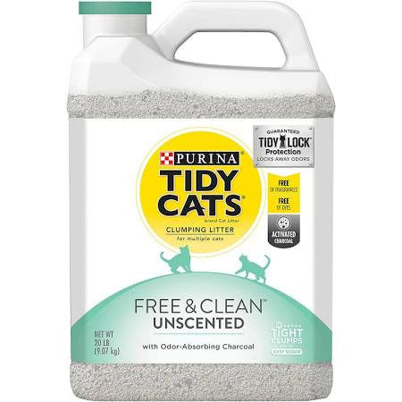 Tidy Cats Free & Clean Unscented Scoop Litter 2/20lb {L - 1}702115 - Cat