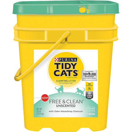Tidy Cats Free & Clean Unscented Scoop Litter 35lb {L-1}702116 070230168580
