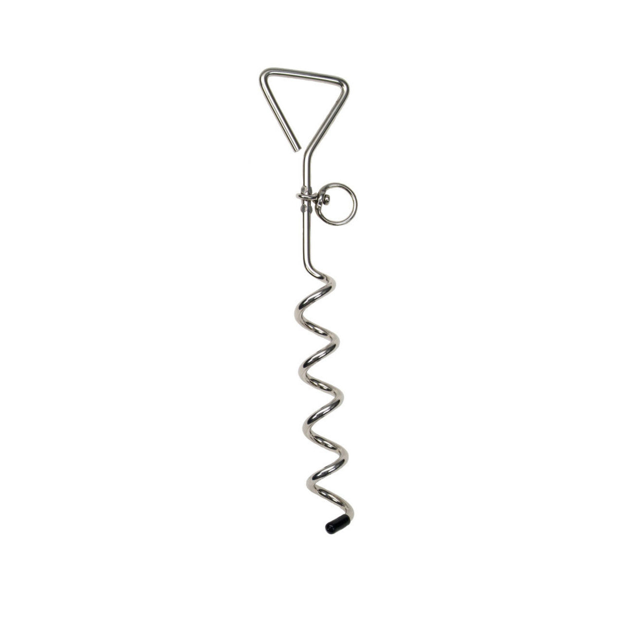 Titan Dog Tie Out Stakes for Loose Soil Spiral Silver 17 in