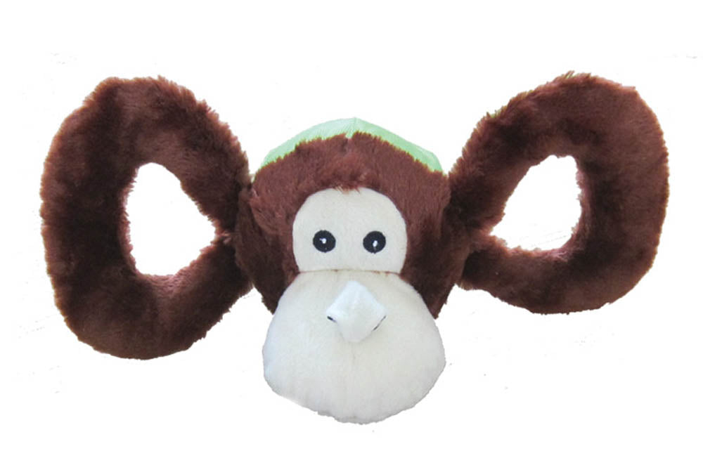 Jolly Pet Tug-a-Mals Monkey Dog Toy Brown X-Large, 6 in 788169035100