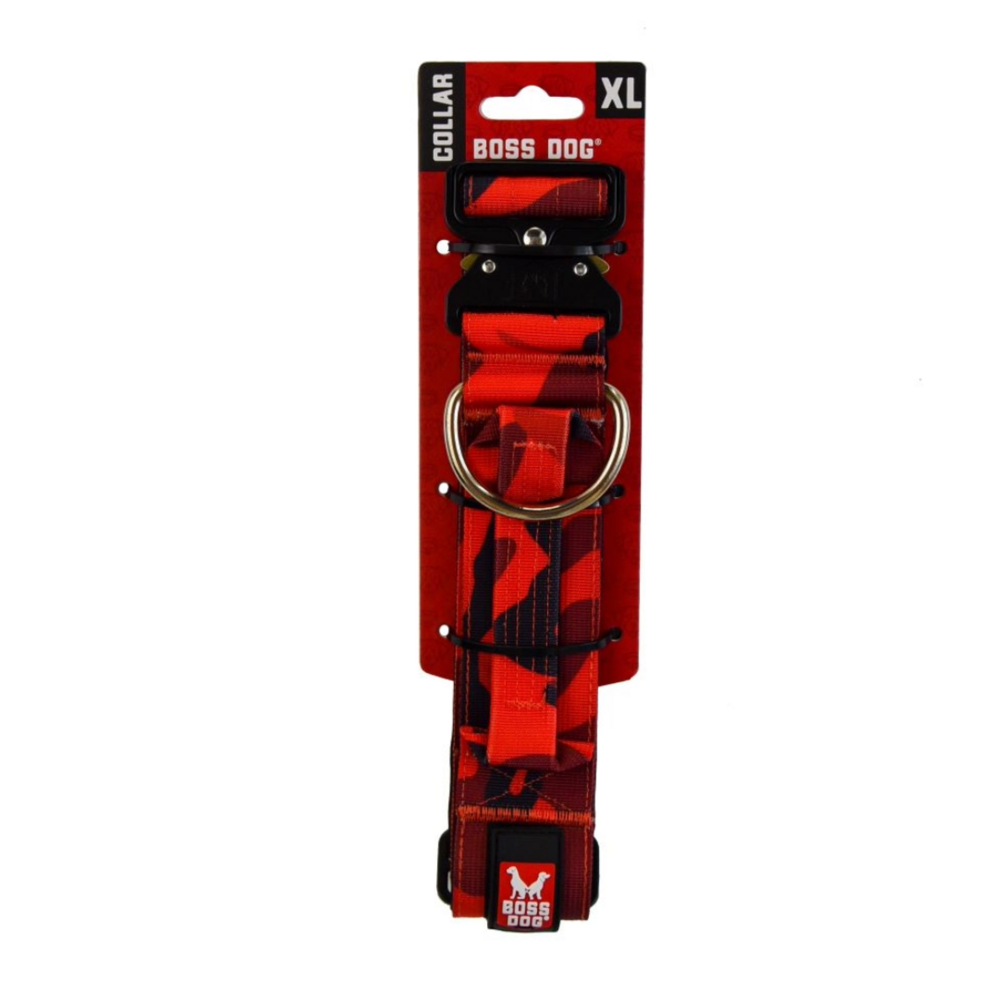 Boss Dog Tactical Adjustable Dog Collar Red Camo X-Large, 20-28 in 850030579249