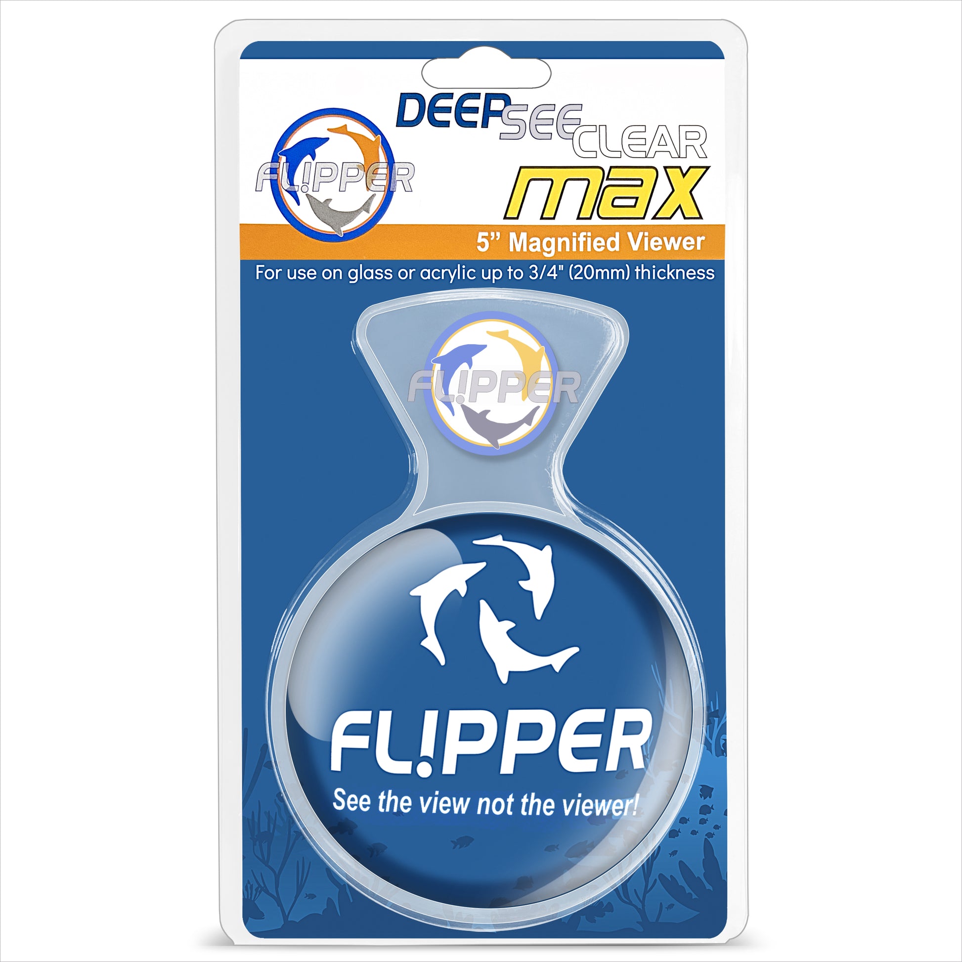 Flipper Cleaner DeepSee Clear Max Magnified Aquarium Viewer 5 in 724994195572