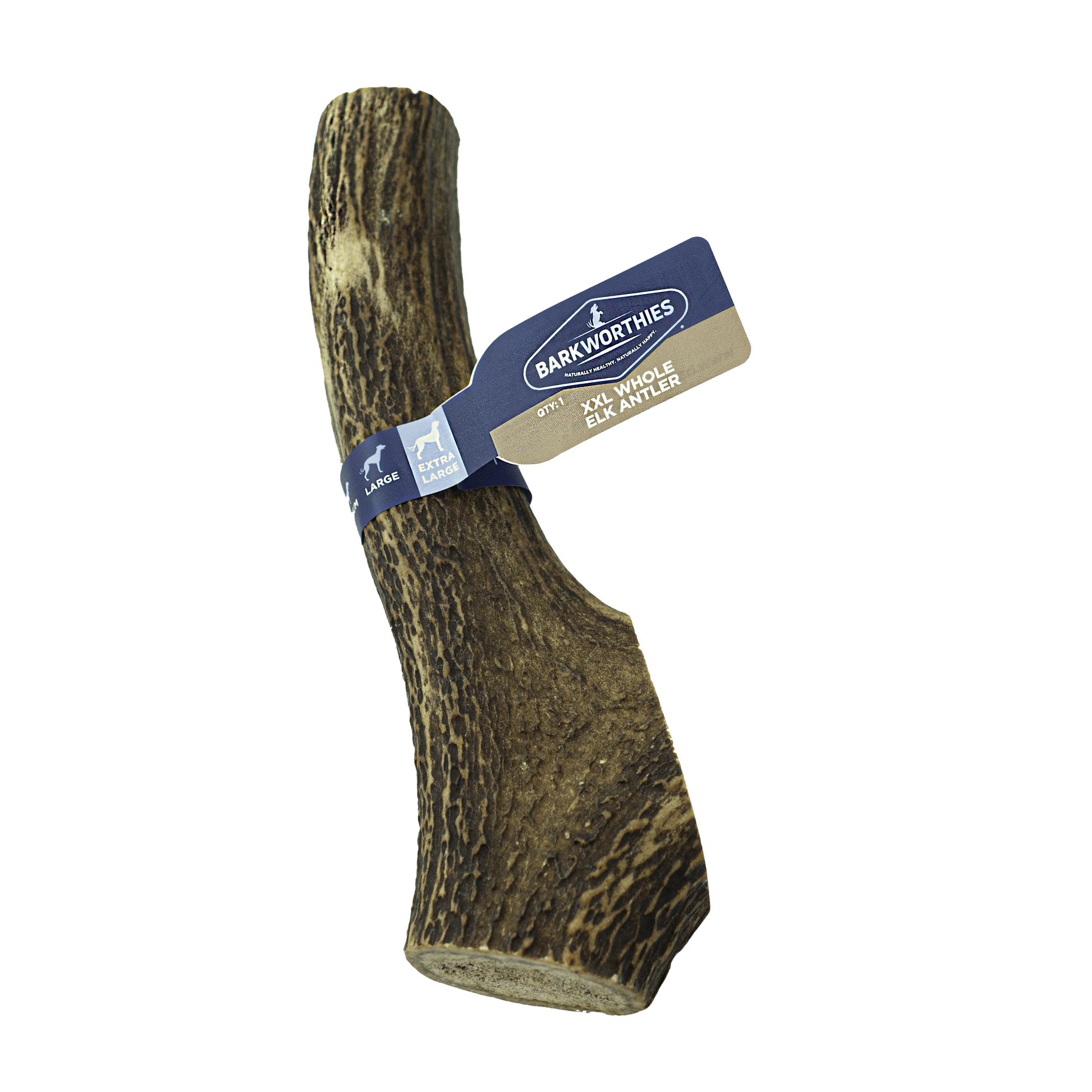 Barkworthies Whole Elk Antler Dog Treat 2X-Large 840139126734